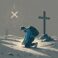 a-man-kneels-in-the-middle-of-a-gray-desert-min
